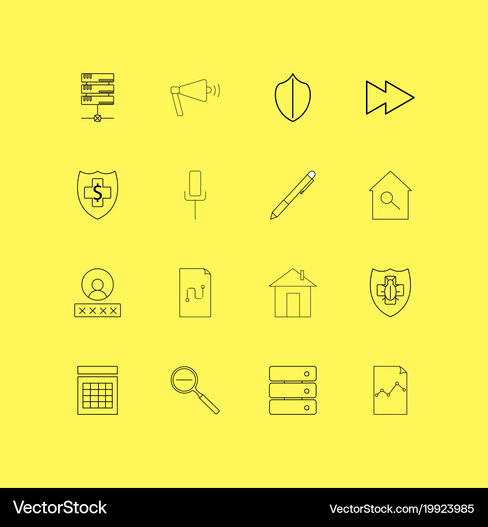 Internet of things linear icon set simple outline vector image