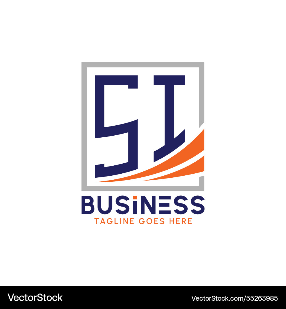 Letter si business logo modern Letter si business logo modern vektorbild