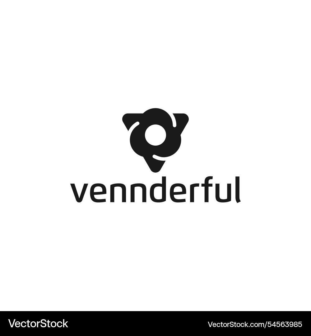Letter v circle logo Royalty Free Vector Image