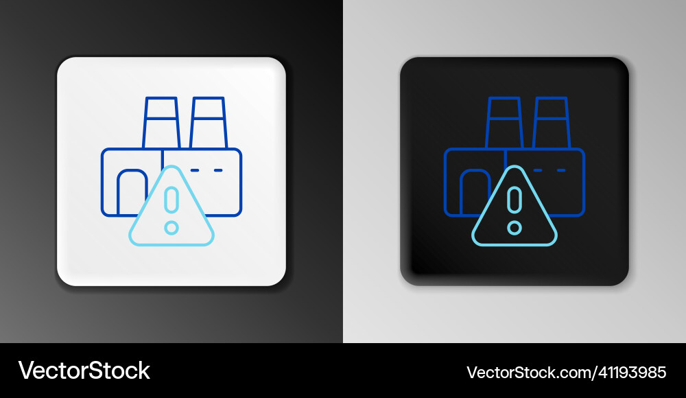 Line shutdown of factory icon isolated on grey Line shutdown of factory icon isolated on grey vector image