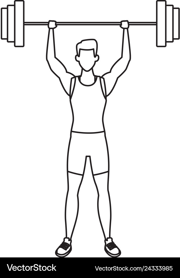 Man working out Man working out vector image