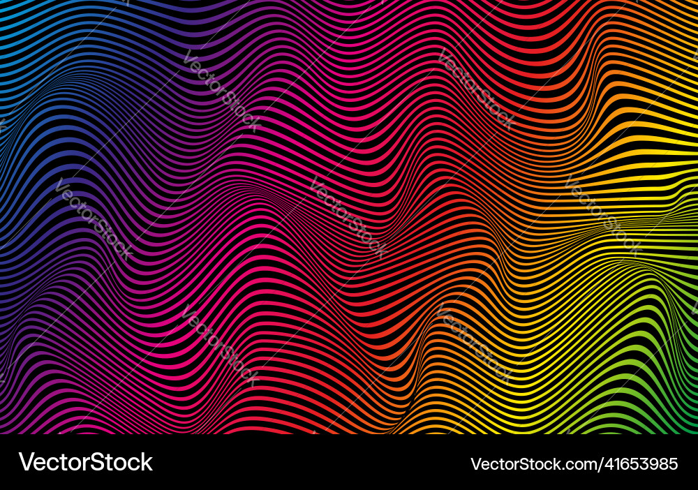 Psychedelic lines abstract wavy colorful pattern Psychedelic lines abstract wavy colorful pattern vector image