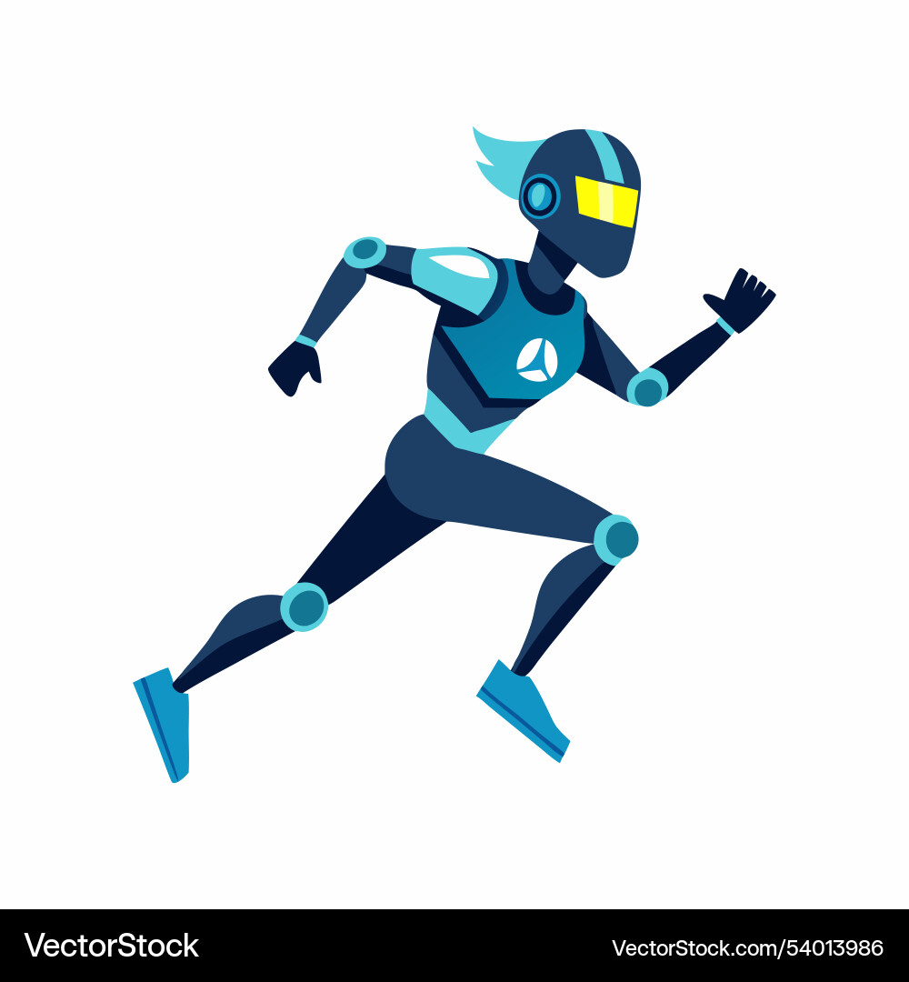 A futuristic robot character design Vector Image