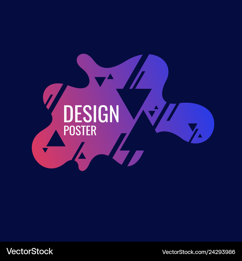 Abstract blobs and geometric shapes Vector Image
