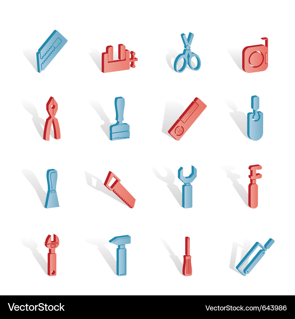 Building and construction tools icons vector image