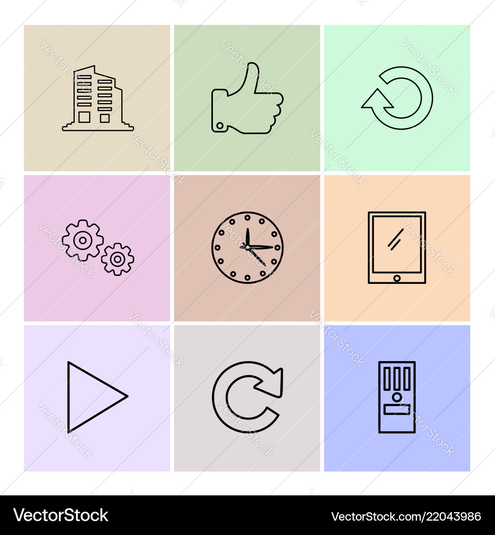 Building like reset tablet cpu clock setting Vector Image