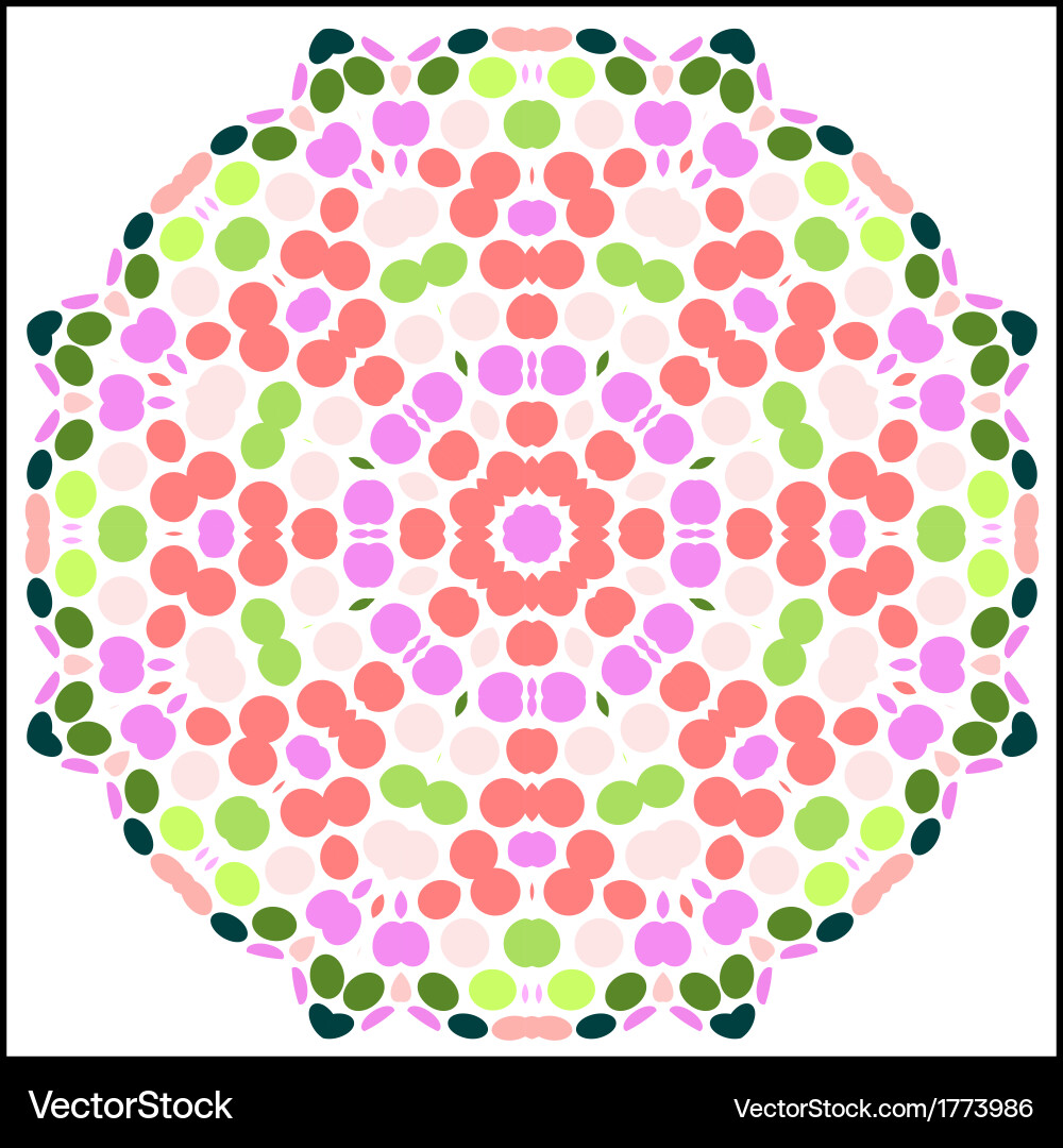 Circular colorful pattern vector image