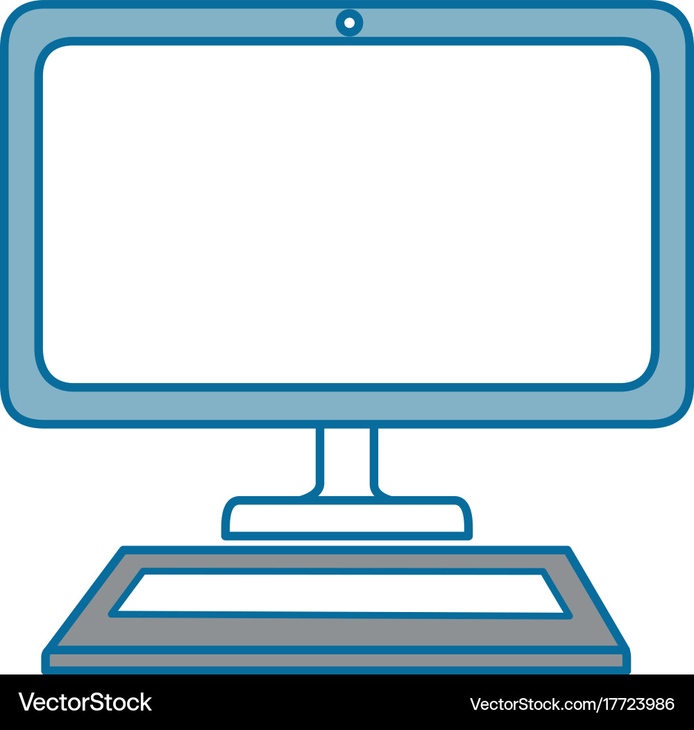 Computer desktop isolated icon vector image