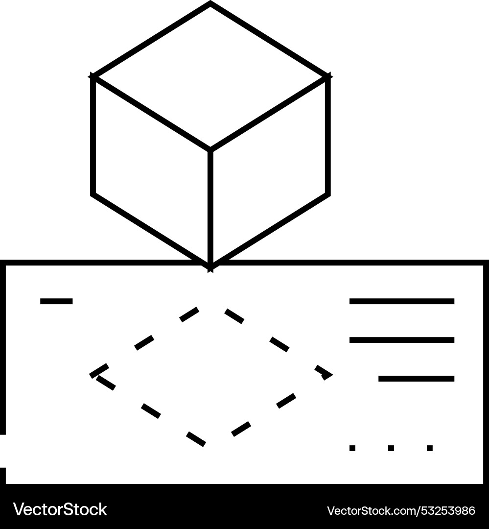 Creating templates line icon Creating templates line icon Vector Image