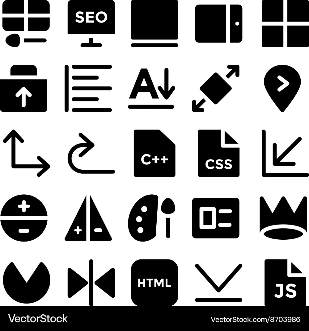Design and development icons 11 Vector Image