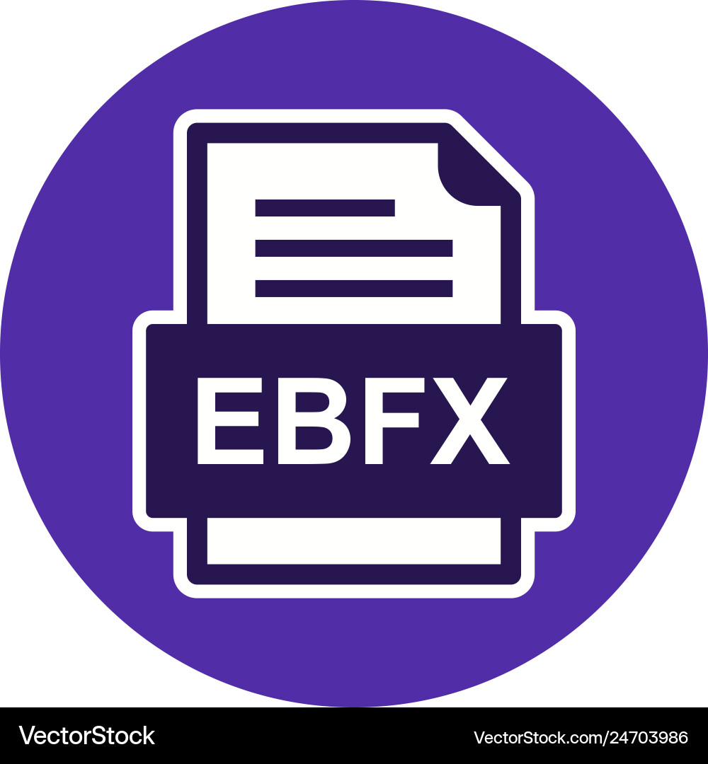 Ebfx file document icon vector image