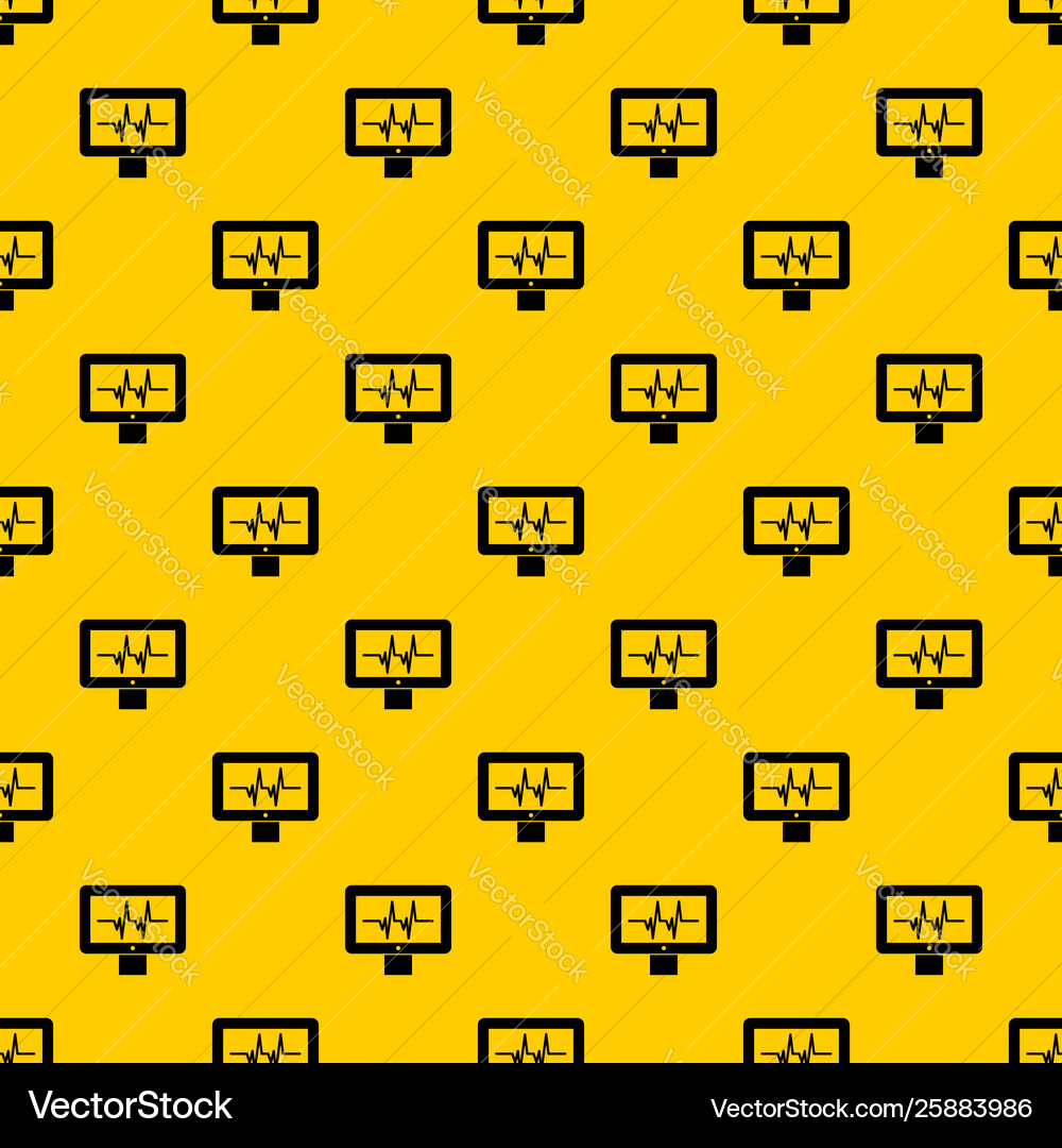 Electrocardiogram monitor pattern Electrocardiogram monitor pattern vector image
