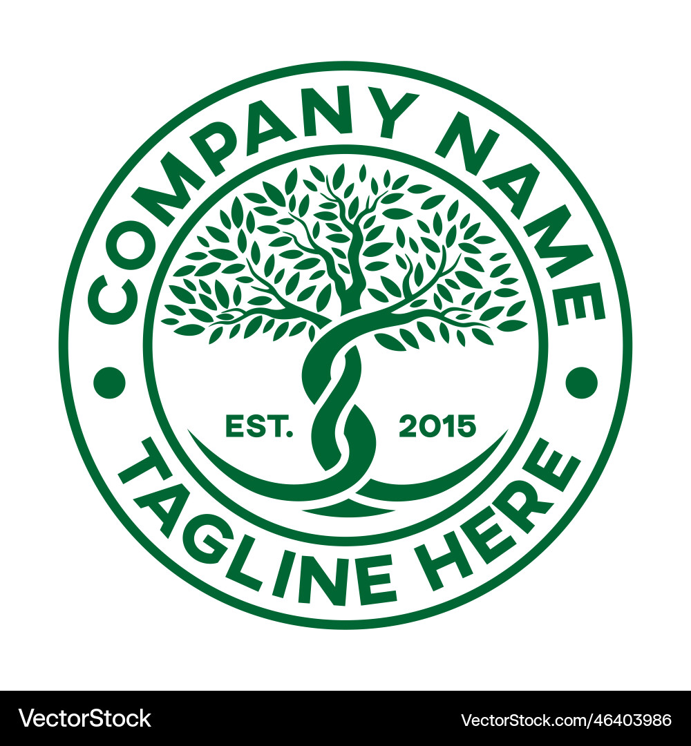Elegant Tree Logo Royalty Free Vector Image - VectorStock