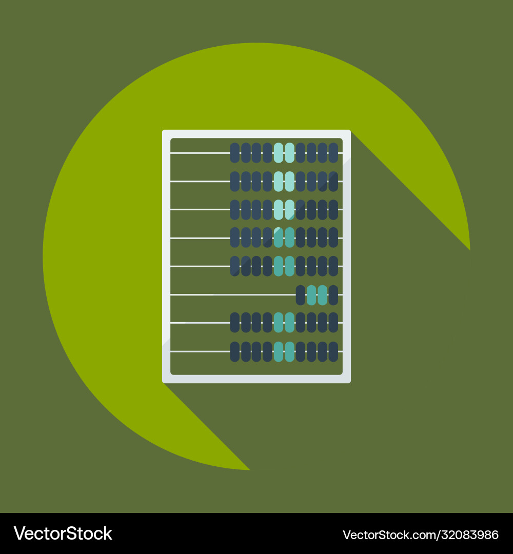 Flat modern design with shadow abacus icon Flat modern design with shadow abacus icon Vector Image