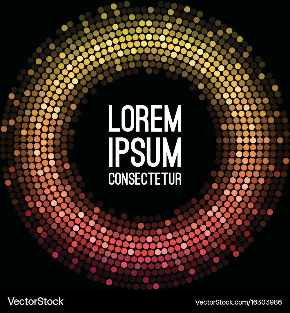 Glitter background and frame in disco style Vector Image