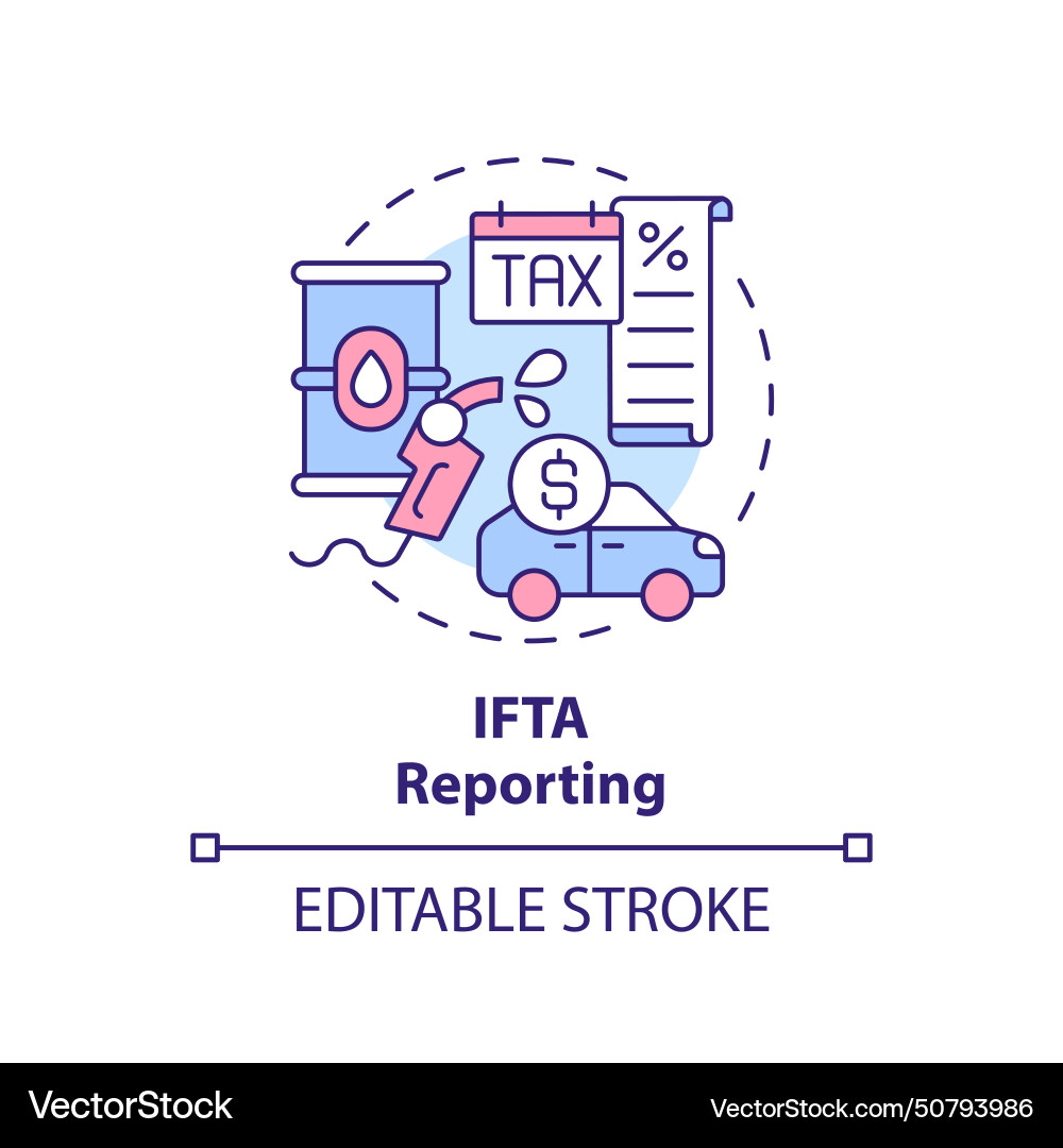 Ifta reporting multi color concept icon Ifta reporting multi color concept icon vector image