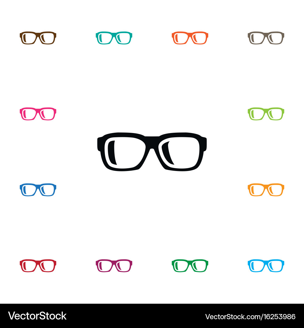 Isolated nerd icon specs element can vector image