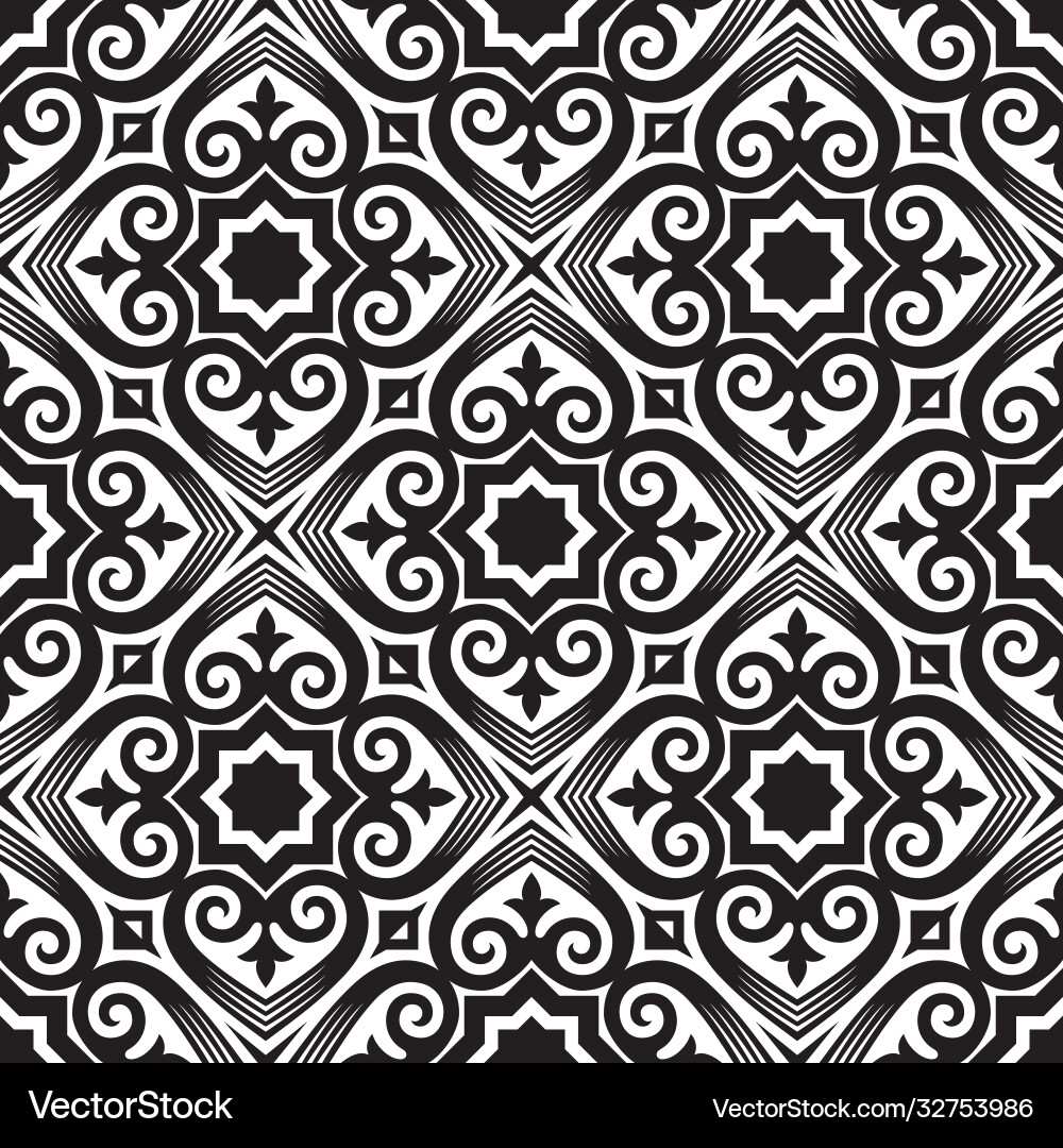 Linear abstract seamless pattern vector image
