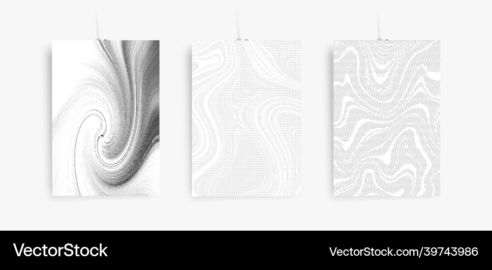 Marbling Halfton Poster Set Marmor Marbling Halfton Poster Set Marmor vektorbild