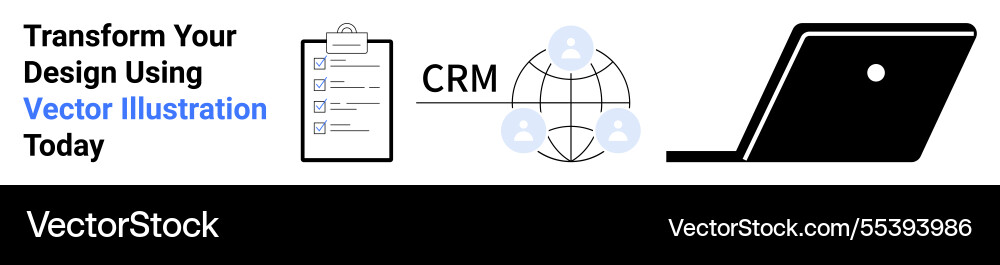 Modern crm concept integrating data analysis Vector Image