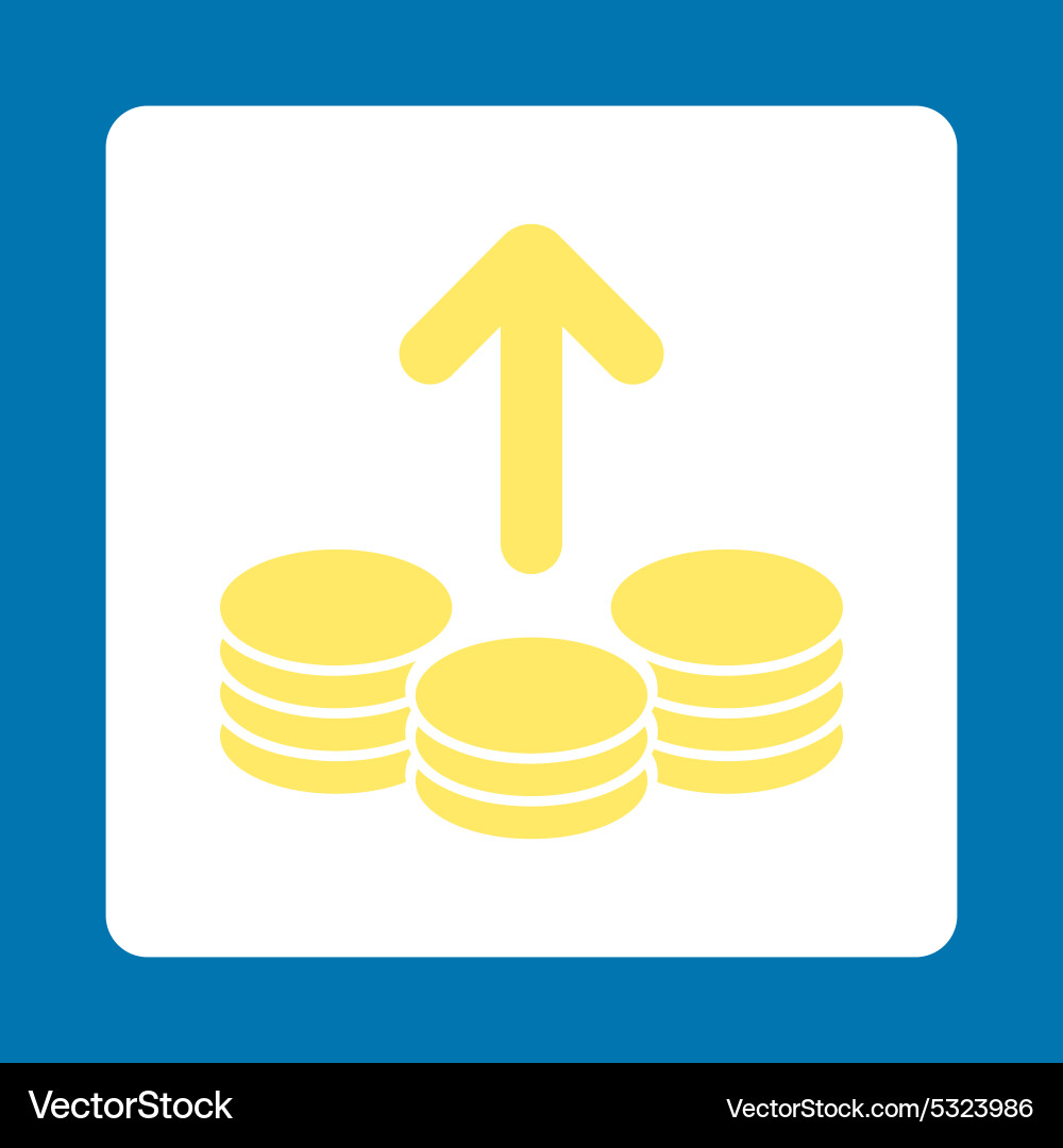 Payout icon from commerce buttons overcolor set Vector Image