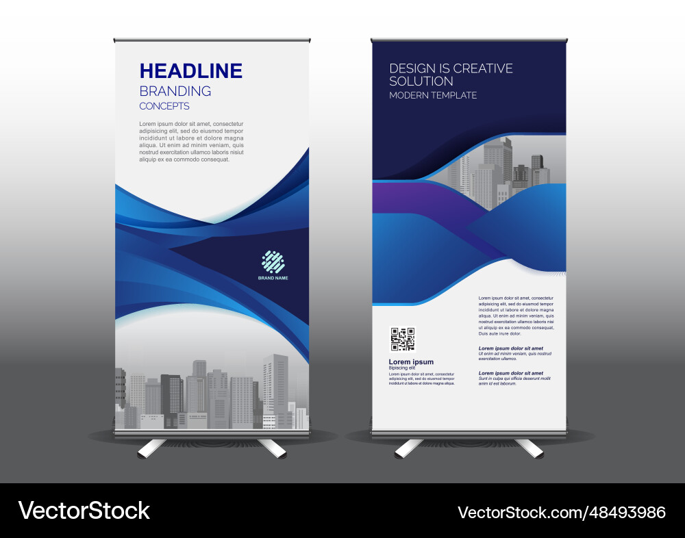 Rollup template designed for style Rollup template designed for style vector image