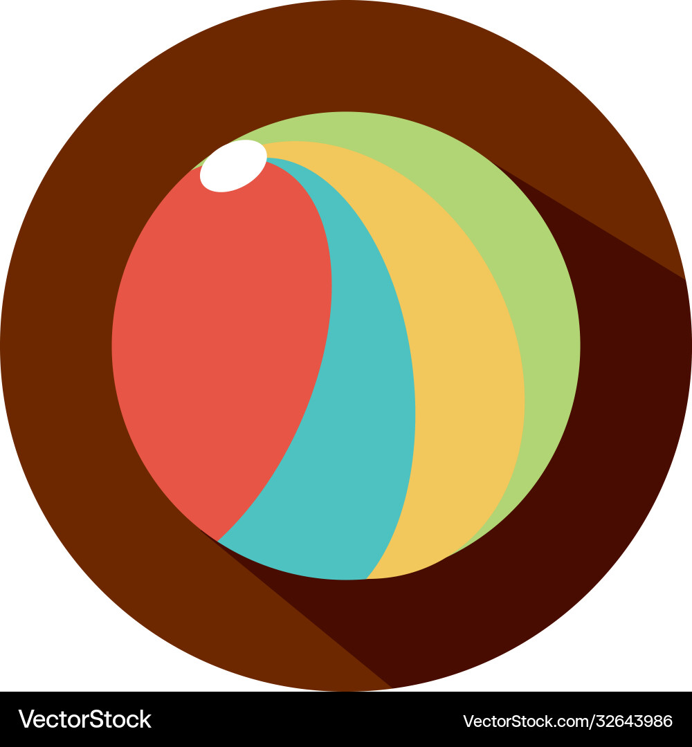 Rubber ball toy object for small children to play Vector Image