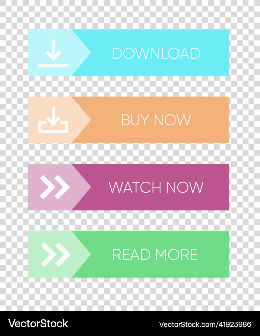 Set of multi-colored buttons using the gradient Set of multi-colored buttons using the gradient vector image