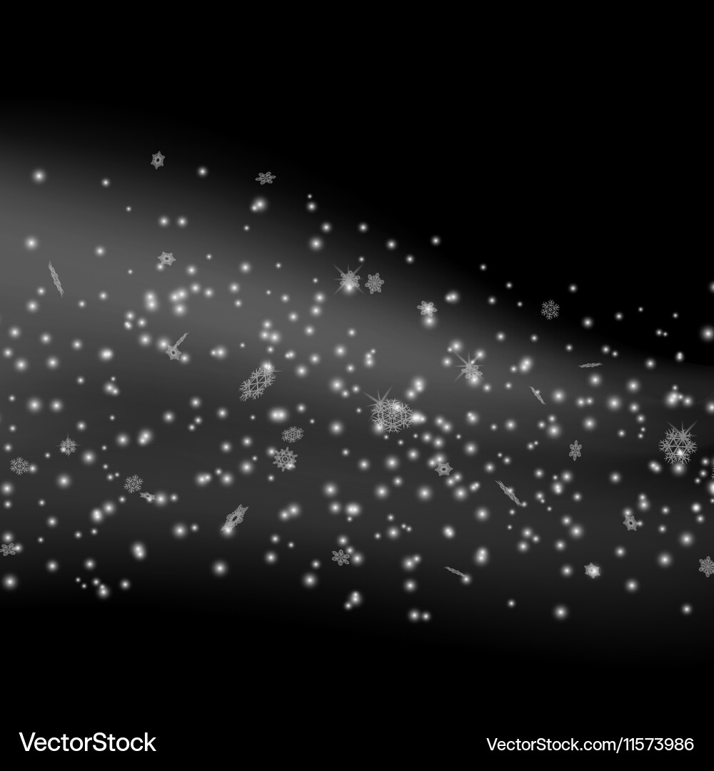 Snowflake Wave - Sparkling Effect Vector Image