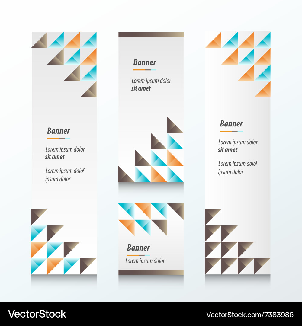 Triangle pattern banner Vector Image