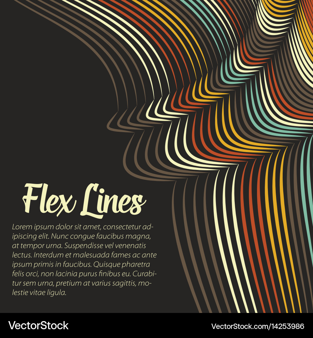 Warped lines background flexible Vector Image