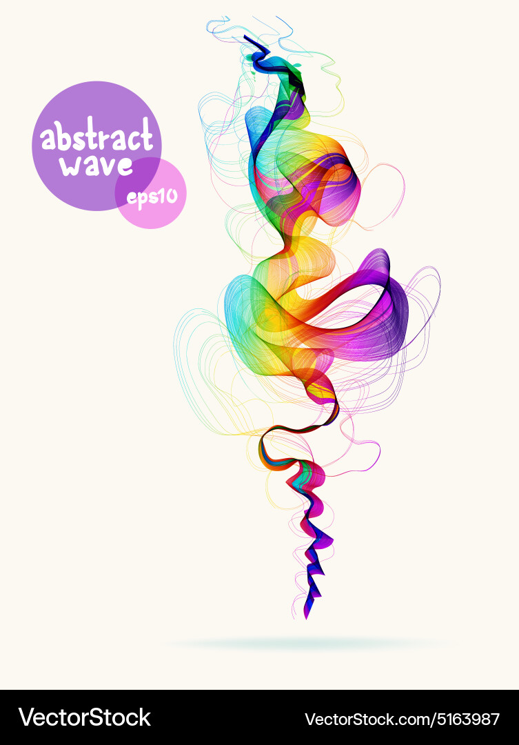 Abstract colorful background with wave Vector Image