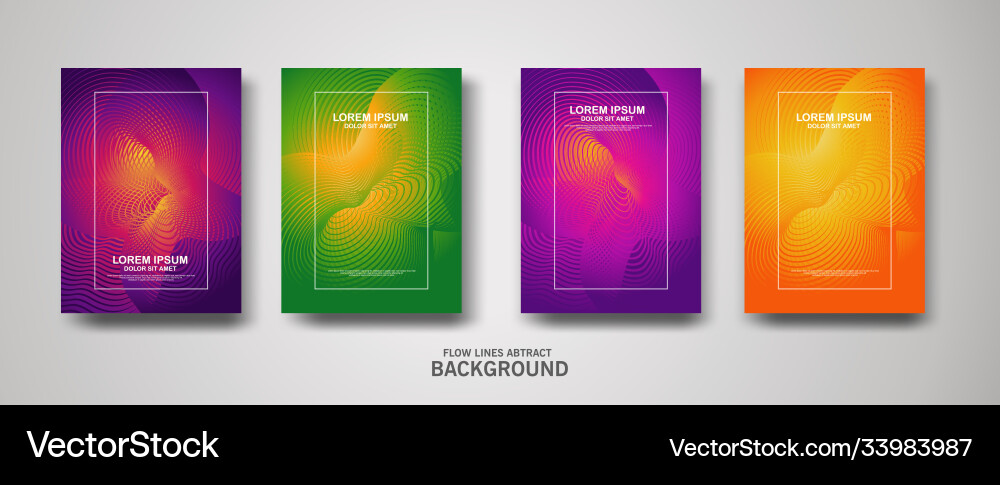 Abstract flow lines pattern background vector image