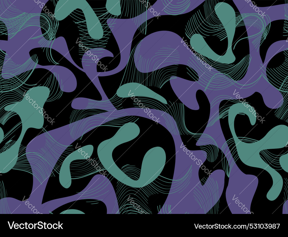 Abstract seamless pattern with dots and loopy vector image