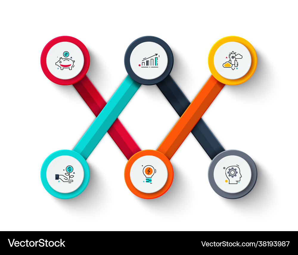 Business data visualization process chart Business data visualization process chart vector image