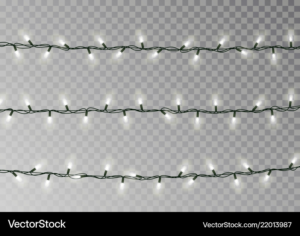Christmas color lights string transparent effect Christmas color lights string transparent effect vector image