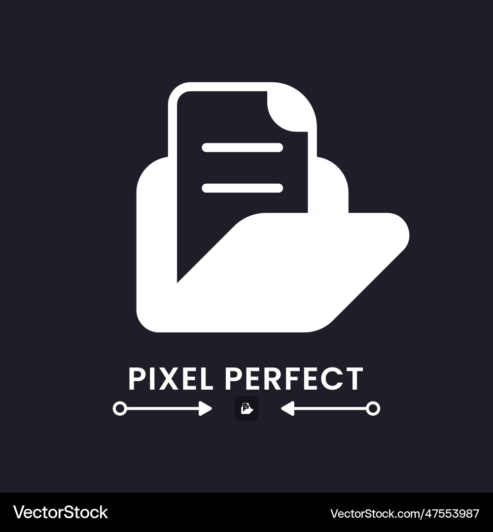 Computer files folder white solid desktop icon Vector Image