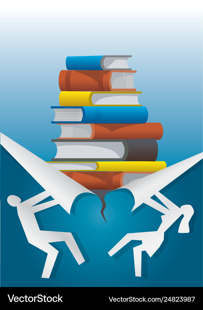 Discover good literature book offer concept Discover good literature book offer concept vector image