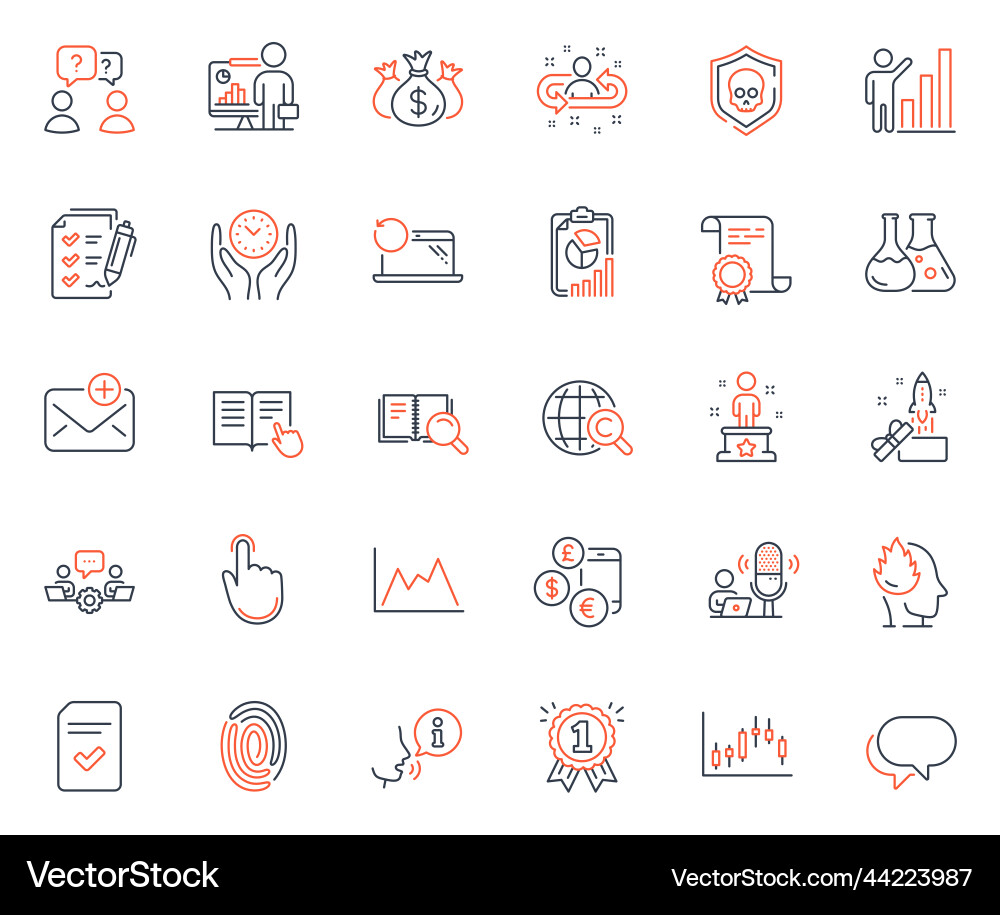 Education icons set included icon as reward Education icons set included icon as reward vector image