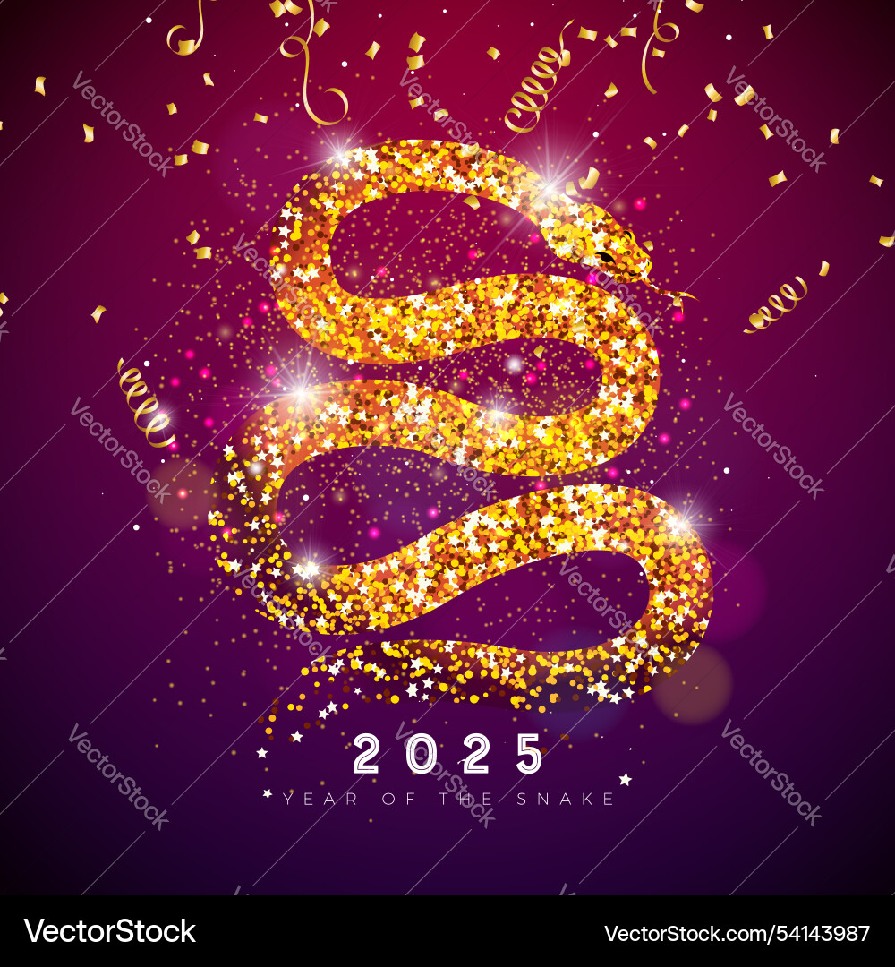 Frohes chinesisches neues Jahr 2025 Banner mit glitzernden Frohes chinesisches neues Jahr 2025 Banner mit glitzernden vektorbild