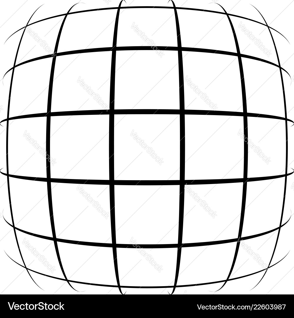 Grid mesh lattice with distortion warp effect Vector Image