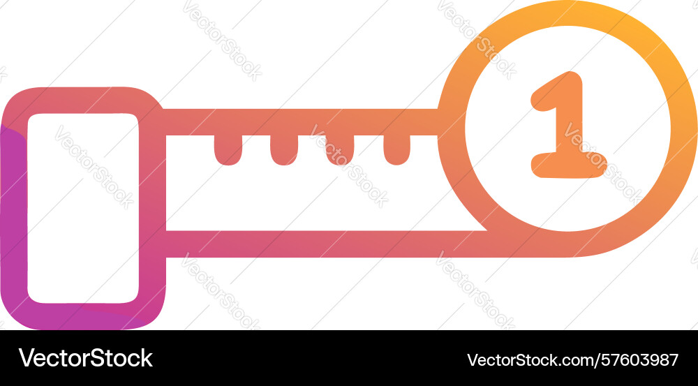 New measurement or length indicator icon design Vector Image