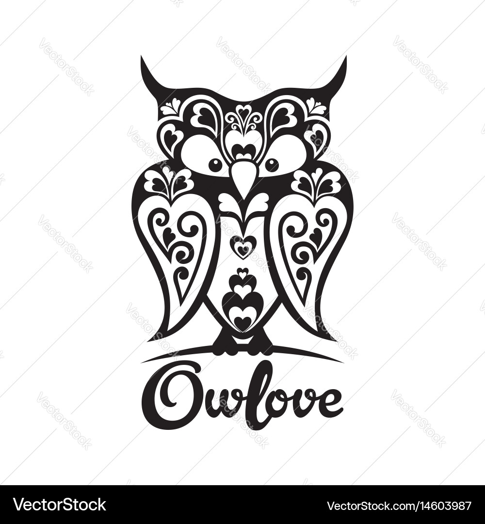 Owl love Royalty Free Vector Image - VectorStock