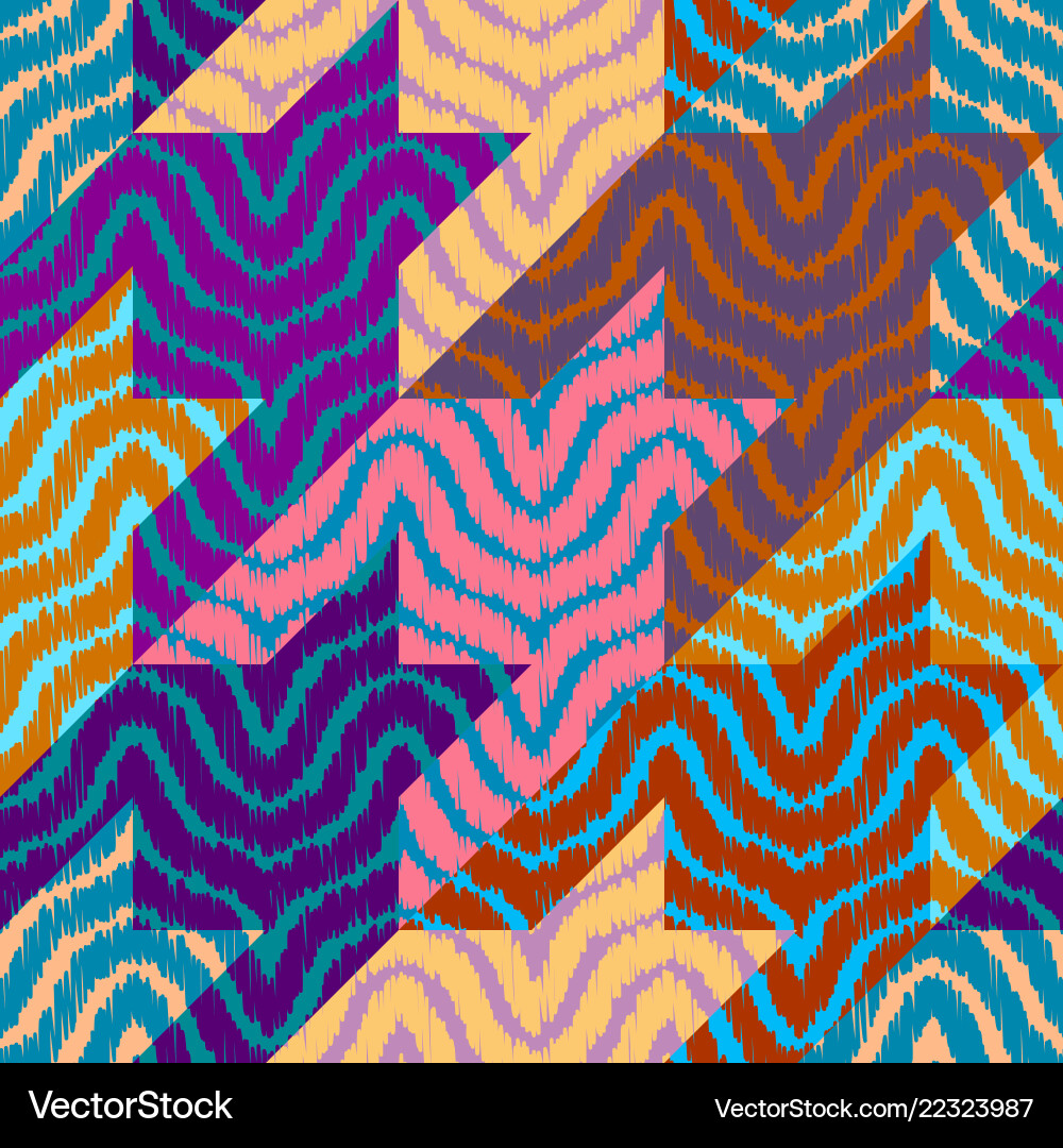 Seamless square pattern abstract color Vector Image