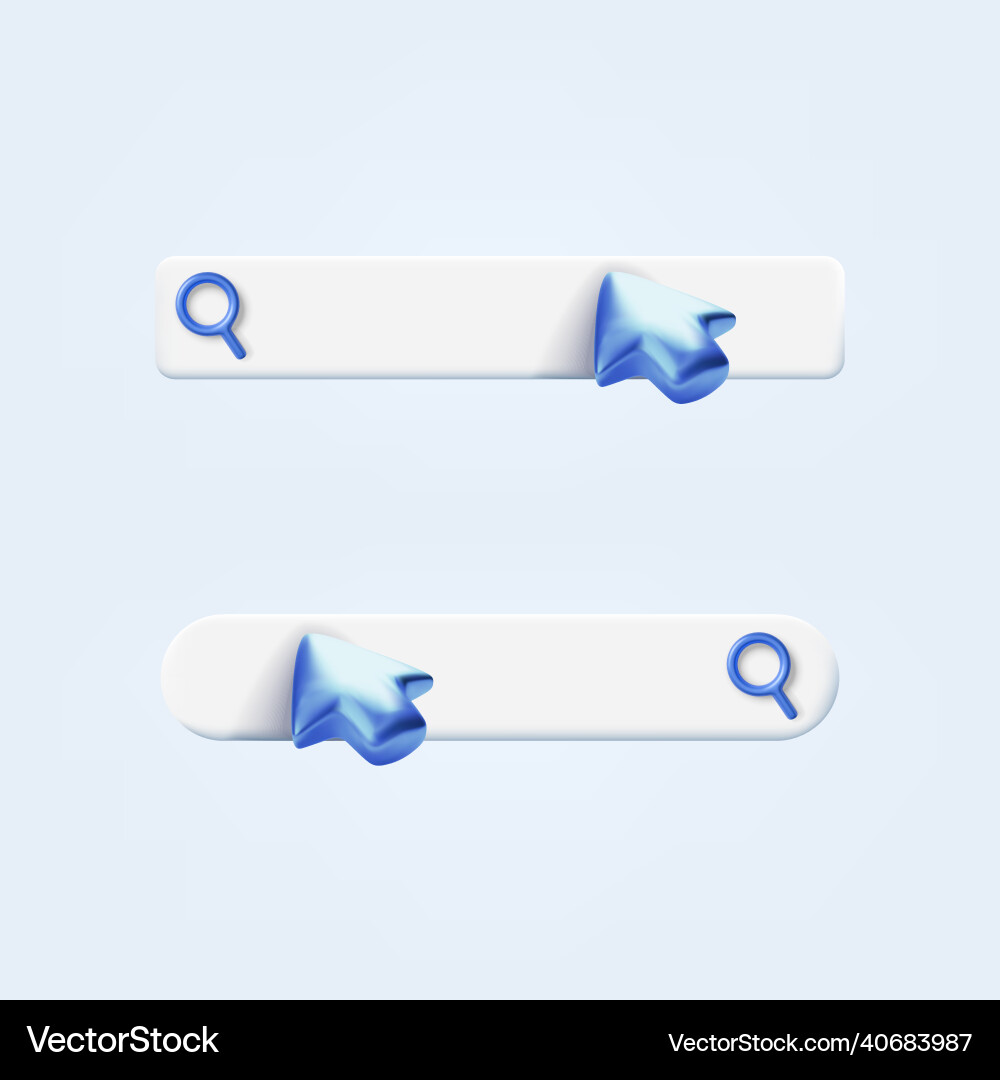Search bar with mouse cursor and magnifier arrow Search bar with mouse cursor and magnifier arrow vector image