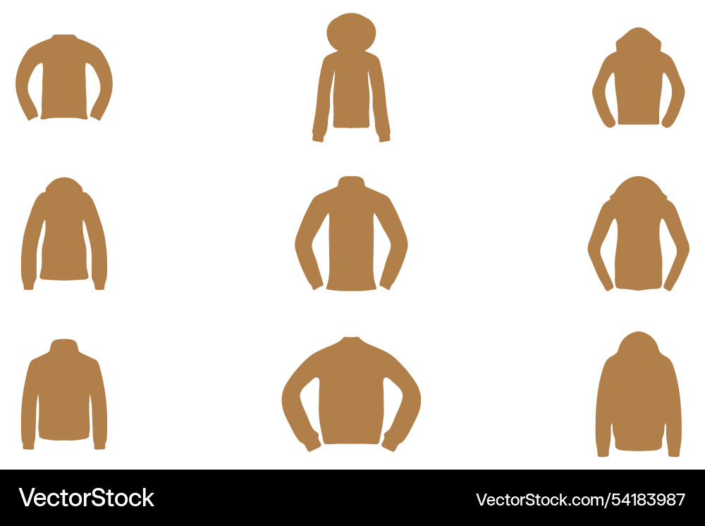 Simple jacket design set Vector Image