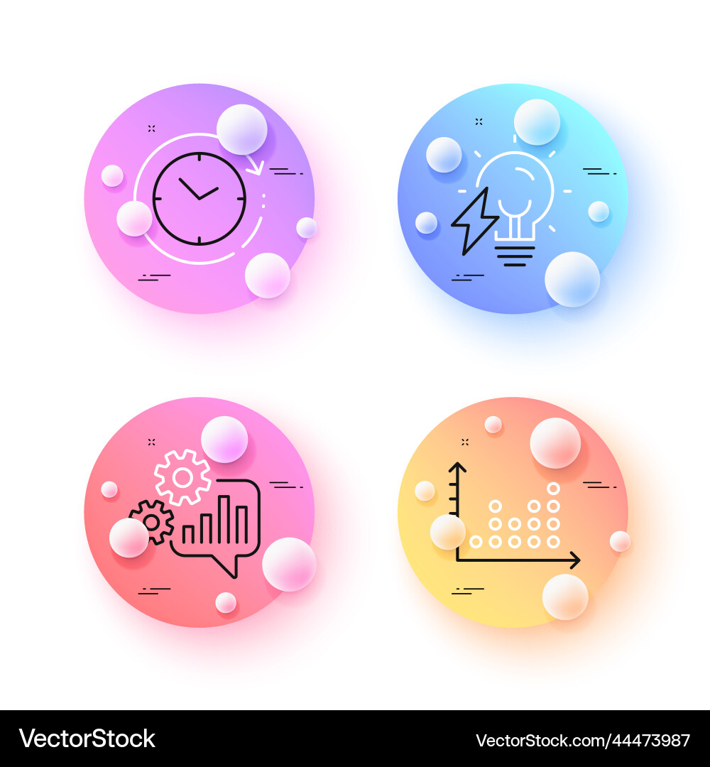 Time change electricity bulb and dot plot minimal Time change electricity bulb and dot plot minimal vector image