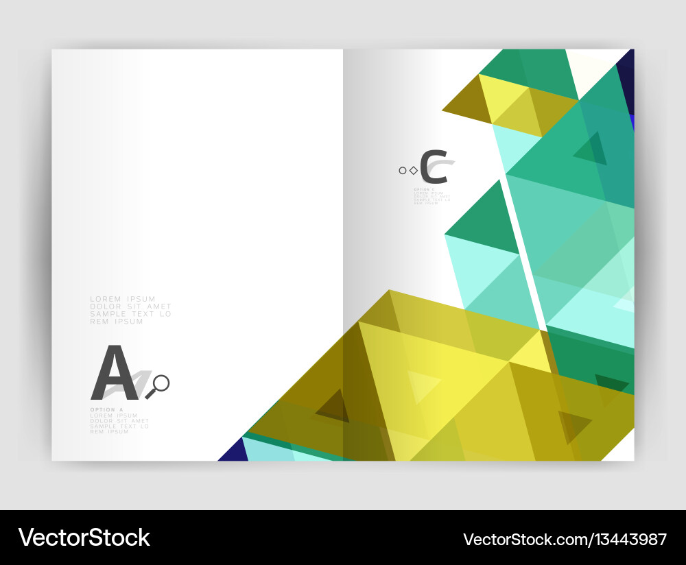 Triangle print template Triangle print template Vector Image