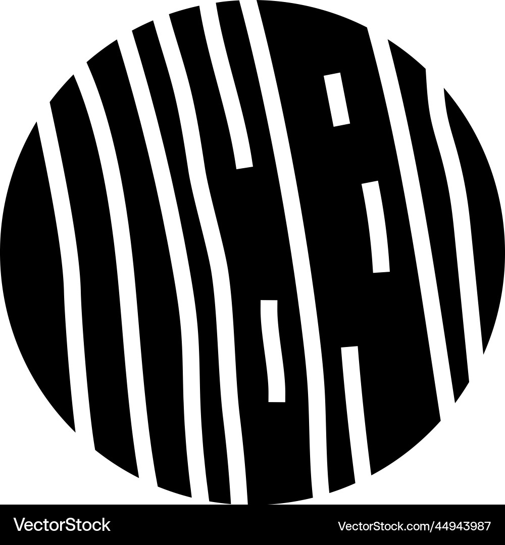 Uranus planet glyph icon Uranus planet glyph icon vector image