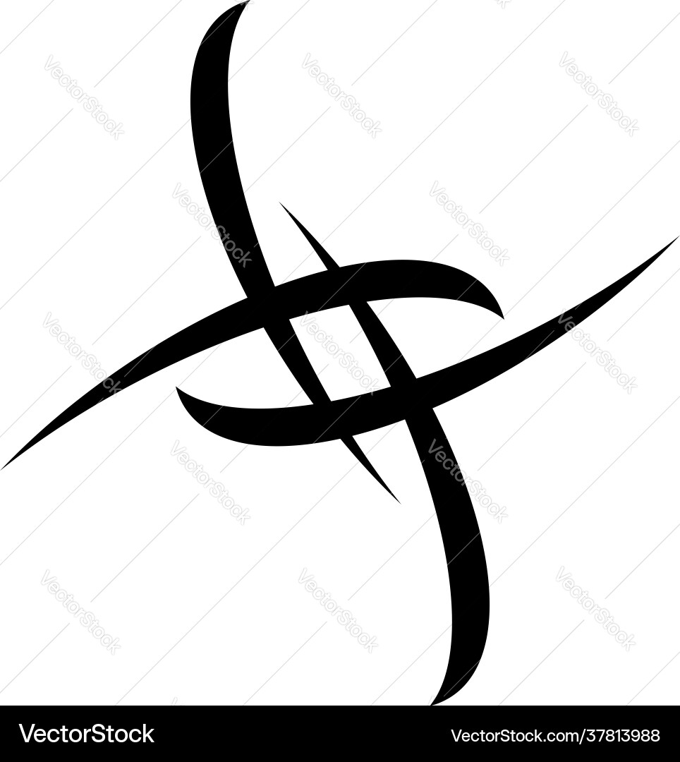 Abstract dynamic lines motif symbol icon Vector Image